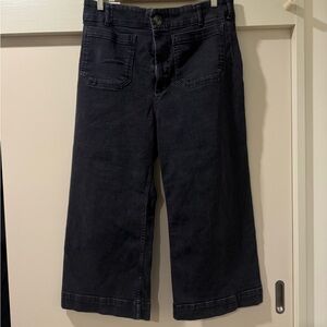 Maeve Dark Blue Wide Leg Jeans